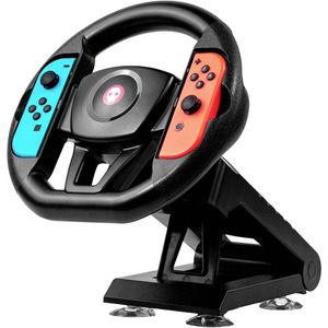 Konix Joy Con stuurwiel tafelbevestiging Switch stuurwiel tafelbevestiging (Nintendo), Controller, Zwart