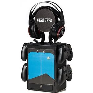 Numskull Star Trek Gamebox, controllerhouder, hoofdtelefoonhouder voor PS5, Xbox Series X S, Nintendo Switch, officieel Star Trek-product, blauw