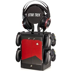 Numskull Star Trek Rood Officiële Gaming Standaard, Controller-houder, Headset-standaard voor PS5, Xbox Series X S, Nintendo Switch - Officiële Star Trek-merchandise