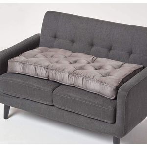 orthopedisch zitkussen voor 2-zits sofa, 100 x 50 x 10 cm – extra hoog, met draaggreep, overtrek van 100% katoen – stoelverhog/vloerkussen