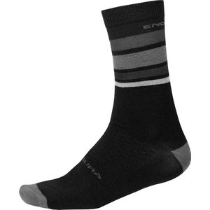 BaaBaa Merino - Winter Sock - Zwart - Merinomix - Stretch Steunzool