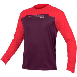 Endura MT500 Burner Trikot Langarm Fietsshirt (Heren |purper/rood)