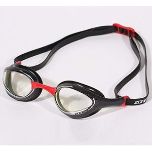 ZONE3 Volare zwembril, uniseks, volwassenen, transparante glazen, rood/zwart, eenheidsmaat