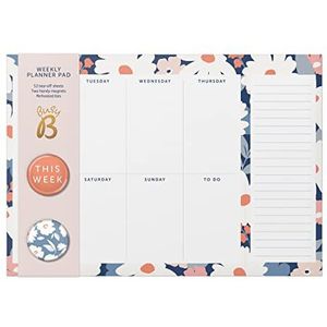 Busy B Notitieblok, weekplanner, 52 bladen, afscheurbladen, madeliefjes