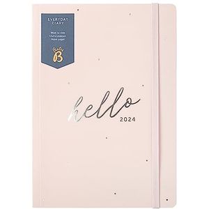 Busy B Dagboek januari tot december 2024 - A5 roze - weekplanner met notities