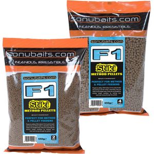 Sonubaits F1 Stiki Method Pellets 650g Maat : F1 - 4mm