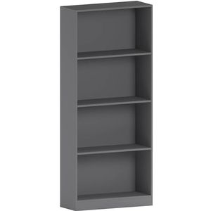 Vida Designs Cambridge boekenkast, 4 etages, hout, grijs