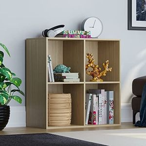 Vida Designs Durham Cube Boekenkast voor woonkamer of kantoor (4 kubussen, eiken)
