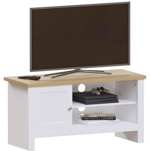 Vida Designs Arlington TV meubel kast standaard dressoir entertainment woonkamer (wit, 1 deur)