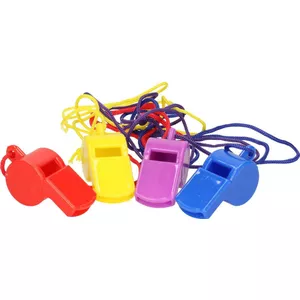 Yoezuo 4 stuks pijpen, fluitjes met trekkoord, scheidsrechterfluitjes, sterk geluid, fluitje voor trainer, redding, school, groepswedstrijden