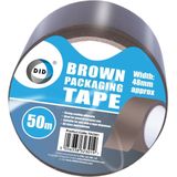 DID - verpakkingstape - reparatietape - bruin - 50 meter