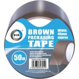 DID - verpakkingstape - reparatietape - bruin - 50 meter