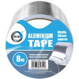 DID - aluminiumtape - reparatietape - zilver - 8 meter