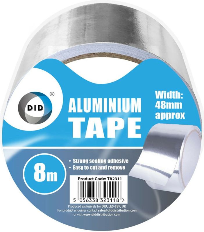 DID - aluminiumtape - reparatietape - zilver - 8 meter