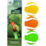 Set van 3x stuks gekleurde premium tennisballen 6,5 cm - Recreatief gebruik - Tennis training