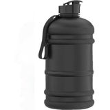 DID Waterfles/drinkfles - zwart - 2,2 liter - BPA vrij kunststof - pop up dop - fitness sportfles