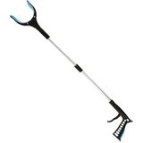 Afvalgrijper/grijptang - opvouwbaar - 81 cm - aluminium/kunststof - magnetische grip kaak