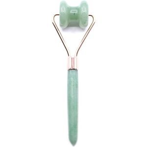Jade Kaak Roller - Gezichtsroller - 15x4.5x3cm - Edelsteen - Face Roller - Met 100% Katoenen Etui