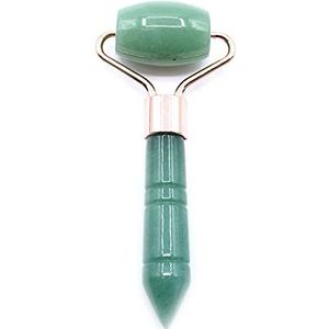 Jade Mini Gezichtsroller- Face Roller - 9x4x1.5cm - Edelsteen - Met 100% Katoenen Etui