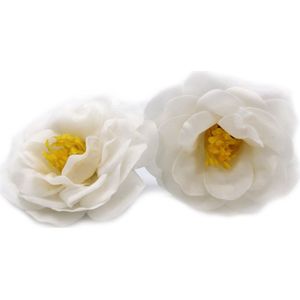 Zeep Bloemen - Camelia Wit - 36 Stuks - 5.5cm