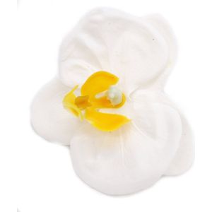 Zeep Bloemen - Orchidee Wit - 25 stuks - 8cm