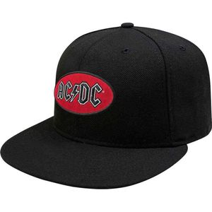 AC/DC - Oval Logo Snapback Pet - Zwart