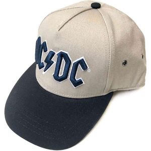 AC/DC - Navy Logo Snapback Pet - Creme/Zwart