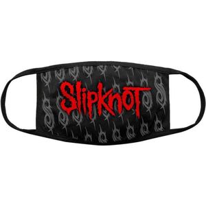 Slipknot - Red Logo & Sigils Masker - Zwart