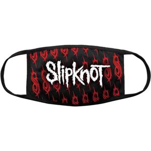 Slipknot - White Logo & Sigils Masker - Zwart