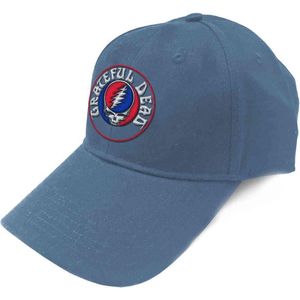 Grateful Dead Baseball Cap Steal Your Face Band Logo Officieel Denim Blauw One Size