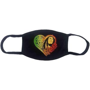 Bob Marley - One Love Heart Masker - Zwart