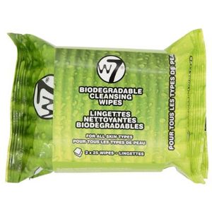 W7 - Biologisch Afbreekbare Reinigingsdoekjes - 2 x 25 Stuks - Voor Alle Huidtypes