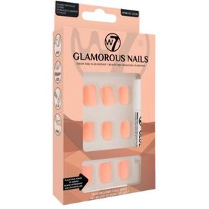 W7 - Glamorous Nails - Kunstnagels - Peach - 24 Stuks