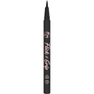 W7 Flick & Grip - 2 in 1 eyeliner - waterproof zwart