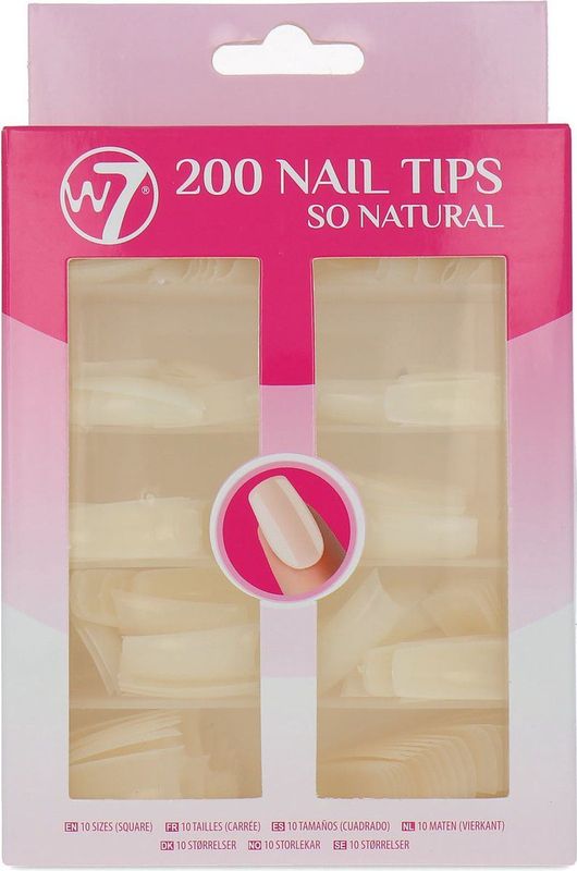 W7 - Nageltips - Natuurlijk - 200 Stuks