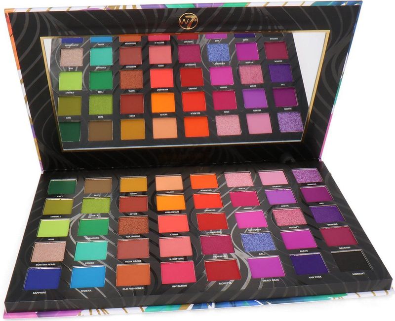 W7 - Mardi Gras - Oogschaduw Palette - 40 Kleuren - Matte en Glanzende Finishes