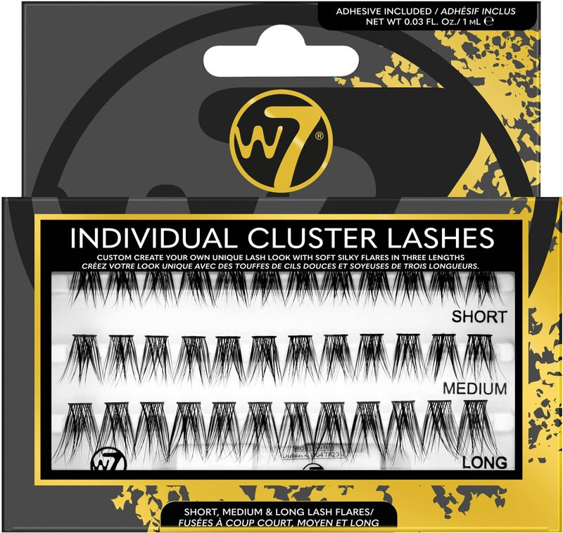 W7 - Individual Cluster Lashes - Zwart - Kunsthaar - 1 Stuk