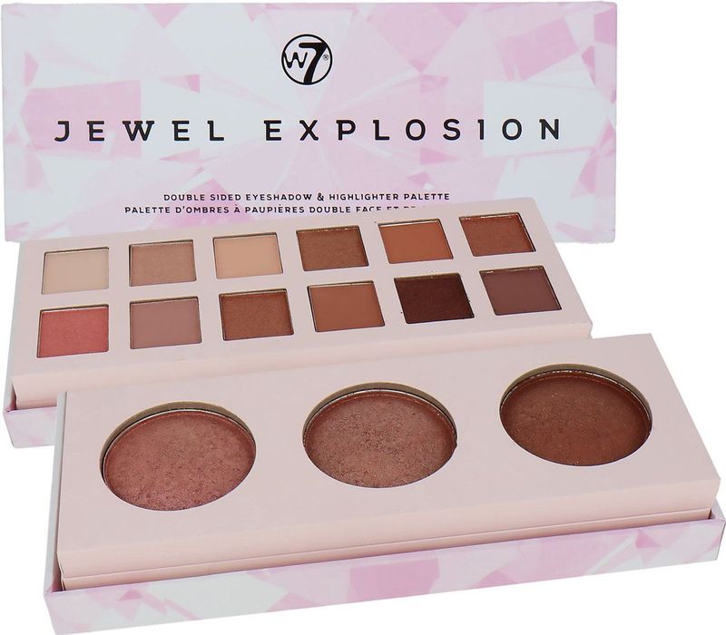 W7 - Jewel Explosion - Dubbelzijdig Oogschaduw en Markeerstift Palet - 1 count