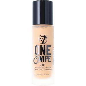 W7 One Swipe 2 in 1 Foundation and Concealer Fresh Beige 35 ml