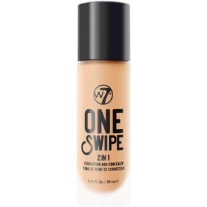 W7 One Swipe 2 in 1 Foundation and Concealer Early Tan 35 ml