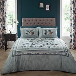 Appletree Heritage Windsford Beddengoed voor tweepersoonsbed, 100% katoen, blauwgroen