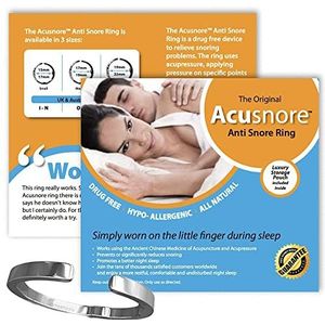 Anti-snurkring AcusnoreÂ® Anti Snurken Ring - Stop snurken hulpmiddelen voor mannen en vrouwen - Gebruikt acupressuur om slaap te helpen en de effecten van snurken te verminderen (3 maten) (Large)