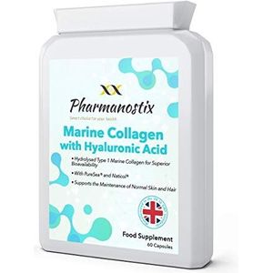 Marine collageen met hyaluronzuur en zeewier - 60 capsules -Naticol® gehydrolyseerd marinecollageen 500 mg - verrijkt met vitamine C, vitamine E & D-biotine - voor haar, nagels en huid