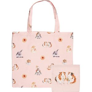 Wrendale Opvouwtas - 'Piggy in the Middle' Foldable Shopper Bag