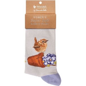 Wrendale Designs - Huissokken - Geweven Print - 100% Oeko-Tex Bamboe