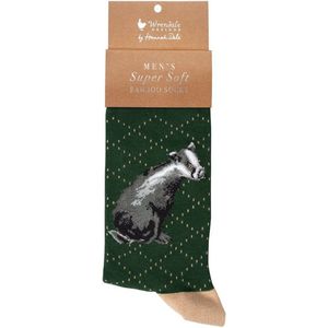 Wrendale - The Country Gent - Herensokken - Badger - Superzacht Bamboe
