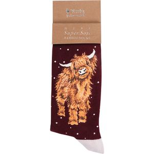 Wrendale herensokken Kerst -'A Highland Christmas' Cow Men's Socks Christmas - Sokken Koe - Kerstsokken