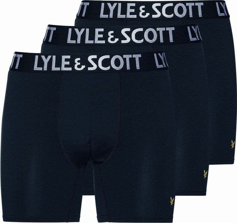 Lyle & Scott - Elton 3-Pack Boxers - Blauw - Polyester, Elastaan