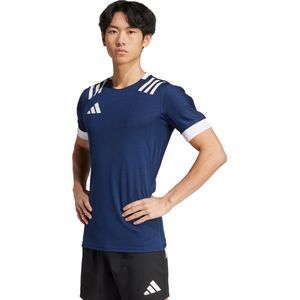 adidas - Performance 3-Stripes - Sportshirt - Blauw - 100% Polyester