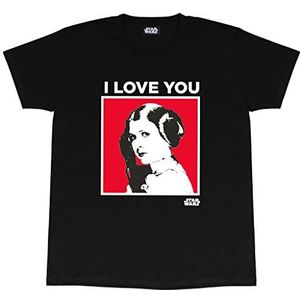 Popgear Leia Fashion T-shirt voor heren Star Wars Han Solo Love You I Know, leia heren
